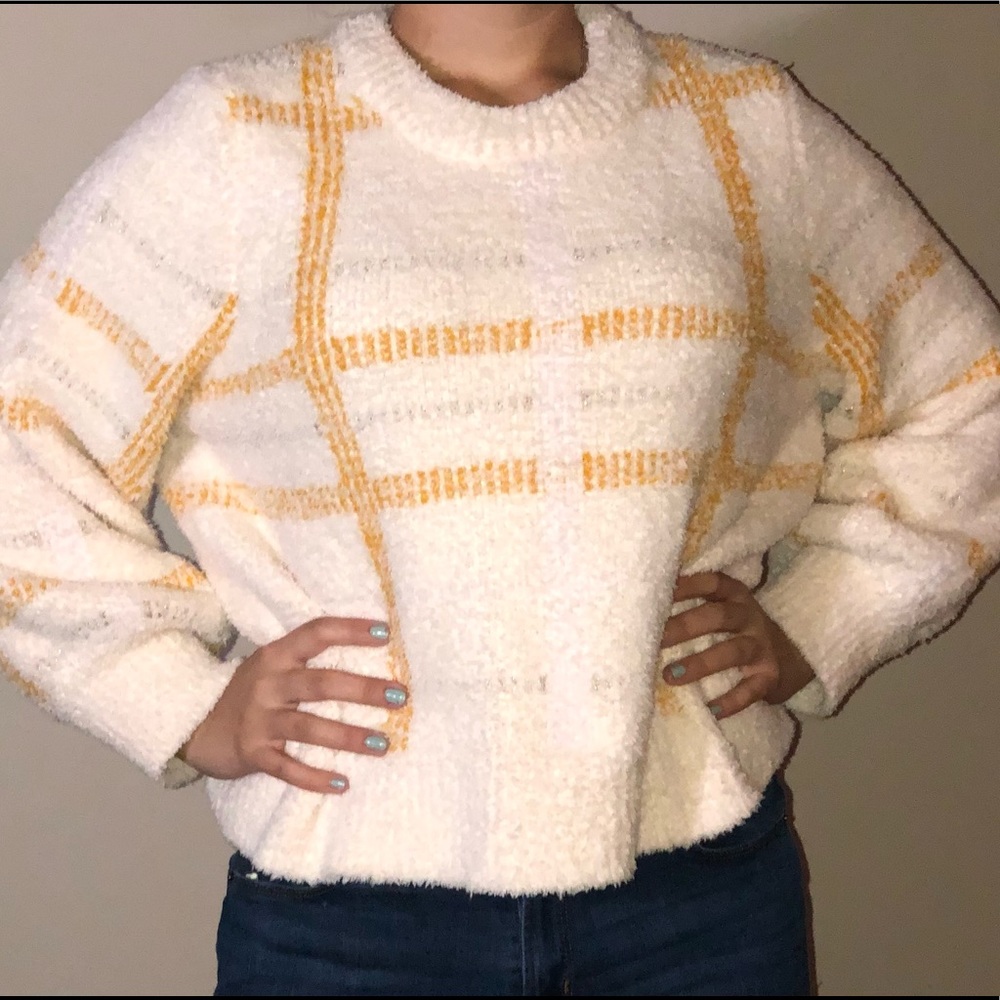Lauren Conrad Cropped Plush Sweater